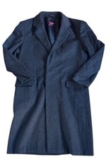 Vintage Glockner Loden Wool Trench Coat Long Overcoat Mens Size 40