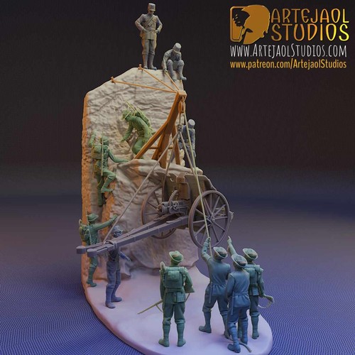 Ww1 white war - -, diorama