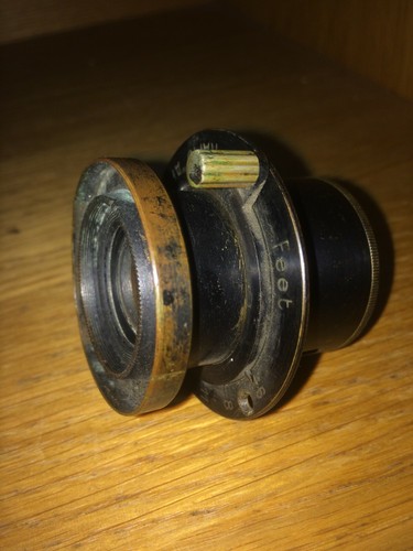 Antique vintage brass lens - vintage,
