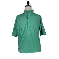 Peter Millar Men's Green Water-Resistant Golf Windbreaker Shirt Jacket Size L