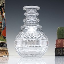 Antique Georgian Cut Glass Personal Whisky Carafe c1830
