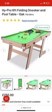 Hy-Pro 6ft Folding Snooker and Pool Table - Oak716