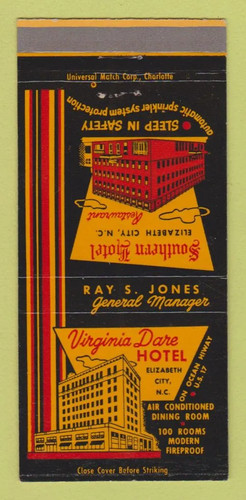 Matchbook cover virginia - cover,