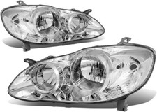 [RH+LH] Fits 2003 2004 2005 2006 2007 2008 Toyota Corolla Chrome Headlights lamp