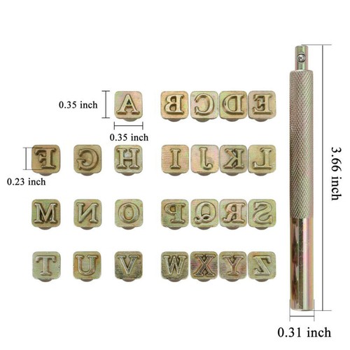 26pcs gold leather stamp - gold,