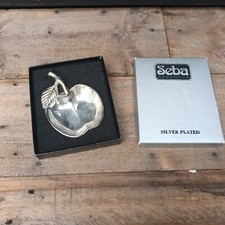 Seba Silver plated Apple Bon bon dish with original Box FREE P&P 