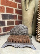 Cast Iron Hedgehog Boot Scraper Brush Shoe Welly Boot Cleaner Garden Gift