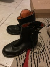 Penelope Chilvers Black Leather Zip Cropped Tassel Ankle Boots - Eur 38 UK 5