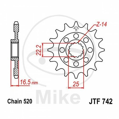 Sprocket z15 520 726 38 - sprocket, 726.09.38