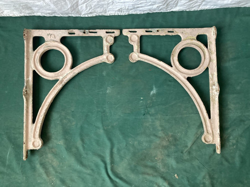 Antique pair 20x15 cast - , iron