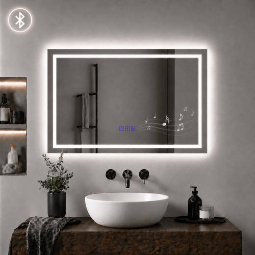 Led bathroom mirror bluetooth - led,