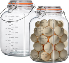 2 Pack 1 Gallon Glass Jar with