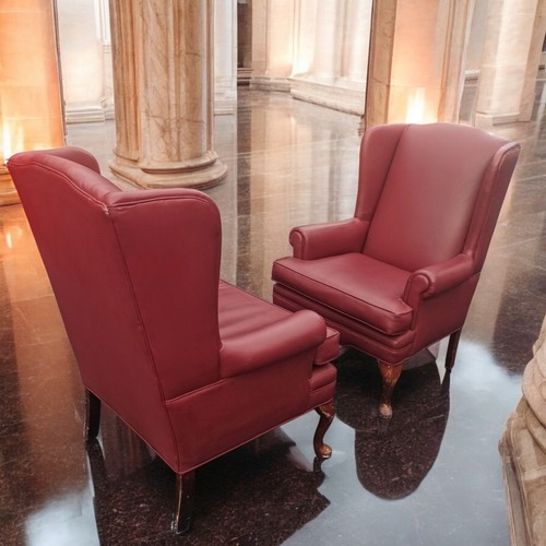Pair exquisite oxblood - pair, of