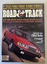 1983 Road & Track Audi 5000 BMW Alpina Alfa Romero GTV Turbo Thunderbird Celica 