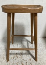 Where Saints Go. Shaker Counter Stool - Honey Oak Wood - 66cm Seat Height.