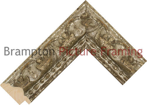 50mm wide silver reverse wood - silver,