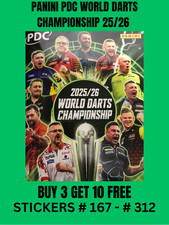 Panini PDC World Darts Championship 25/26 stickers #167 - #312