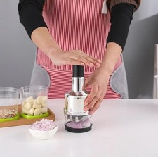 Manual Hand Press Garlic Onion Chopper Vegetable Food Chopper Processor Dicer UK