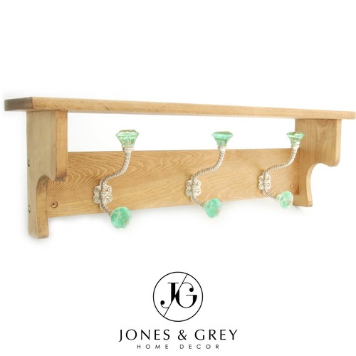 Rustic oak wooden - wall, mounted