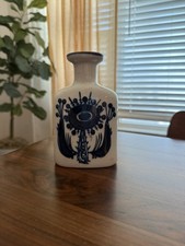 Royal Copenhagen Style Vase – 1970s Berte Jessen Style Indigo Blue Stoneware MCM