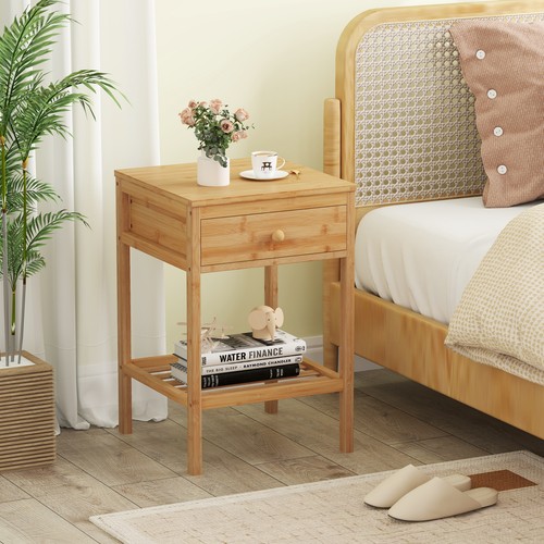 Bamboo natural nightstand - bamboo,