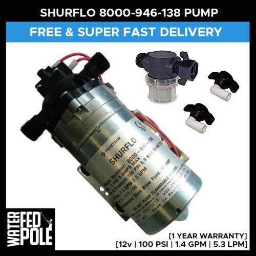 Shurflo 100psi pump - 5.2lpm, w/