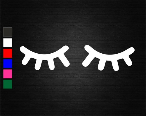 Sleepy eyelashes vinyl decal - vinyl,