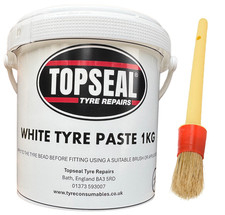 Topseal Tyre Bead Paste & Brush Tyre Fitting Soap Premium Lub 1kg Tub