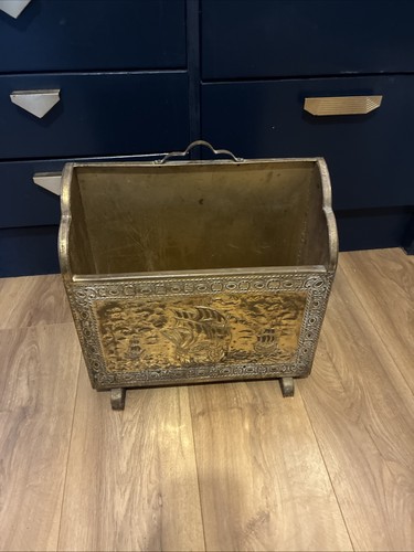 Vintage brass fireside coal - vintage,