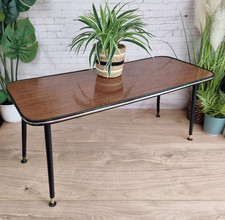 Vintage Mid Century 60s Formica Coffee Table Dansette Legs Atomic Style Retro