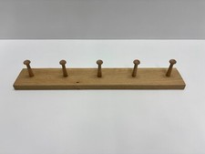 Oak Wooden 5 Pegs Rail