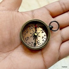 Working Brass Pocket Compass -
