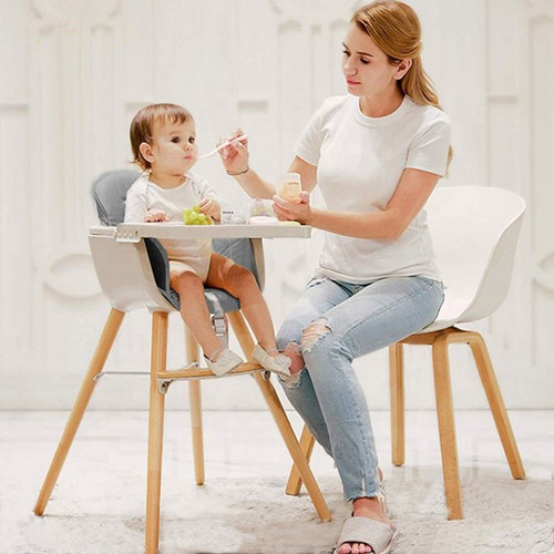 Baby wooden highchair - wooden,
