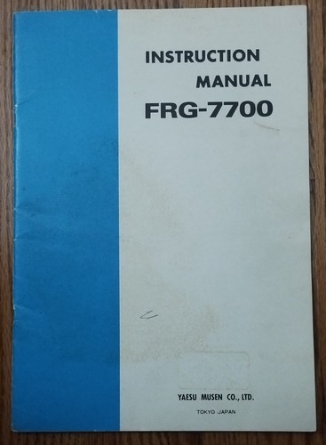 Yaesu frg 7700 receiver - yaesu, frg-7700