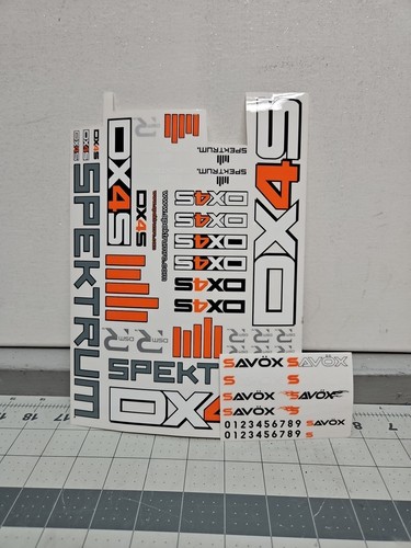 Spektrum dx4r decal sheet - dx4r,