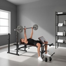 Weight Bench with Barbell