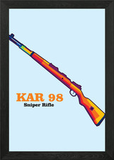 Kar 98 in WPAP Framed Wall Art