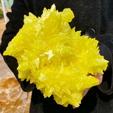 3.92LB  Museum-Quality Sulfur Crystals - Vibrant Yellow Mineral Showpiece