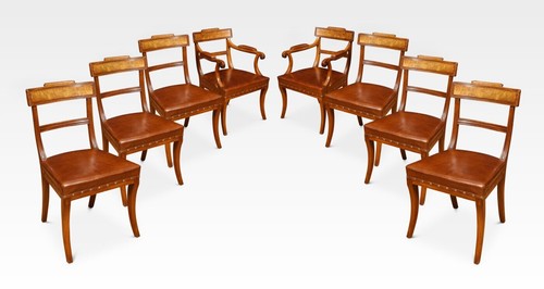 Set eight regency mahogany - of,