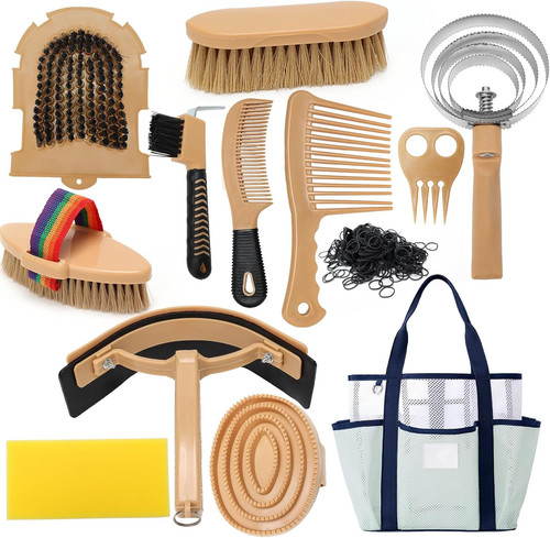 12pcs horse grooming kit with - 12pcs,
