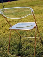 Vintage 60s Gold Chrome Lucite