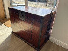 Large Early 20th Century Chinese Export Rice Chest Cabinet Cupboard 