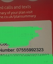 VodafonPAYG SIM card