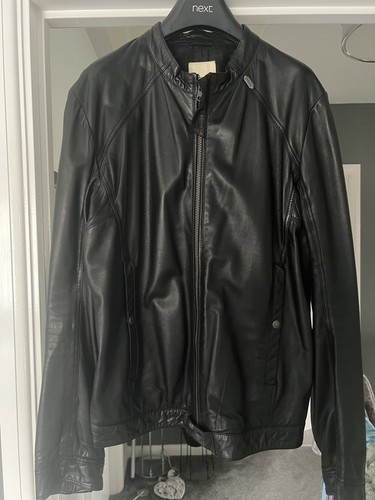 Diesel leather jacket - diesel, large