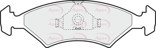 Apec front brake pad - front,