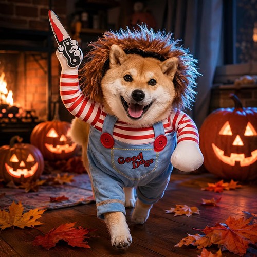 Pet halloween cosplay - halloween, chucky