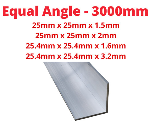Aluminium angle 25mm - 25mm, x