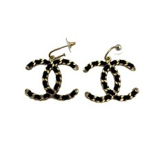 Chanel Chanel Black Satin Gold