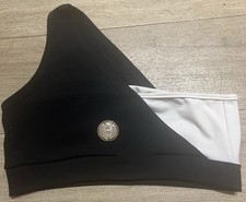 Cyberdog Logo Women Rare Top Bralet Swim Rave Design in Black and White Size S