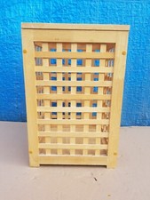 Wooden Laundry Basket with Lid – Walnut Finish | Rectangular Storage Bin